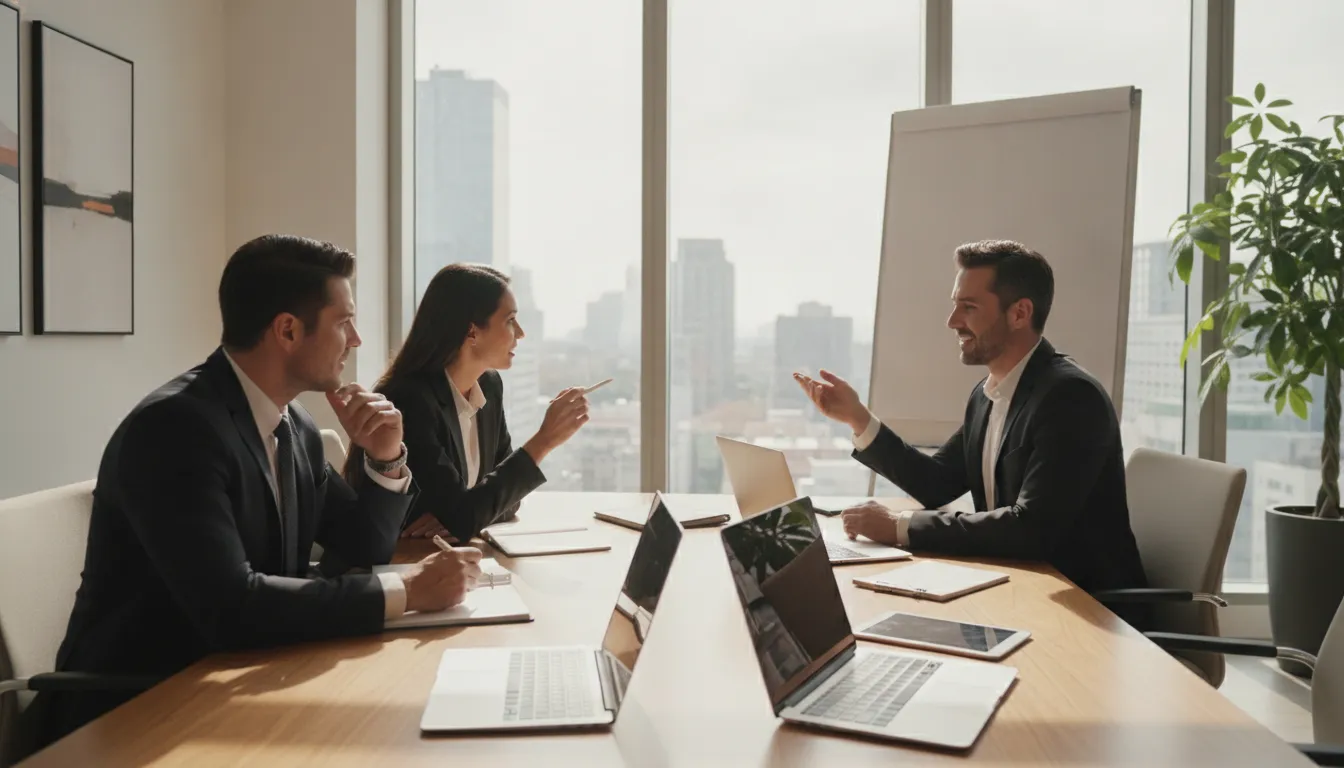 Finance and operations leaders reviewing ERP options with a technology advisor